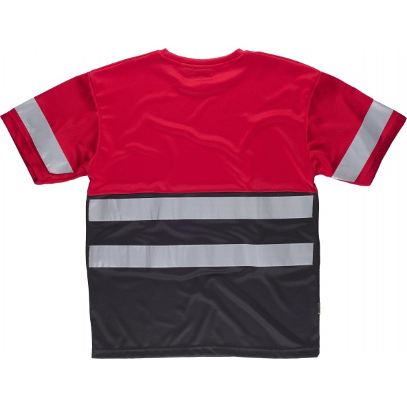 Camiseta transpirable C3940 Rojo+Negro workteam atrás barato