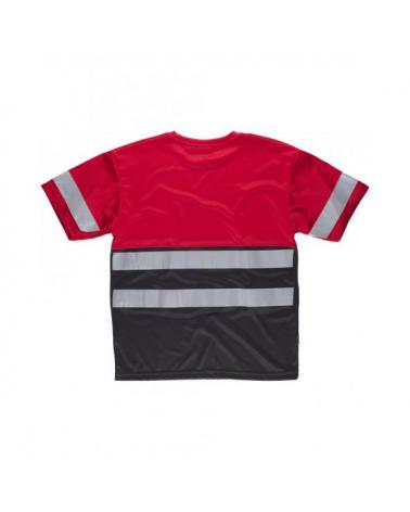 Camiseta transpirable C3940 Rojo+Negro workteam atrás barato