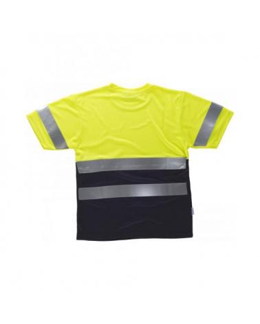 Camiseta transpirable C3941 Amarillo AV+Marino workteam atrás barato