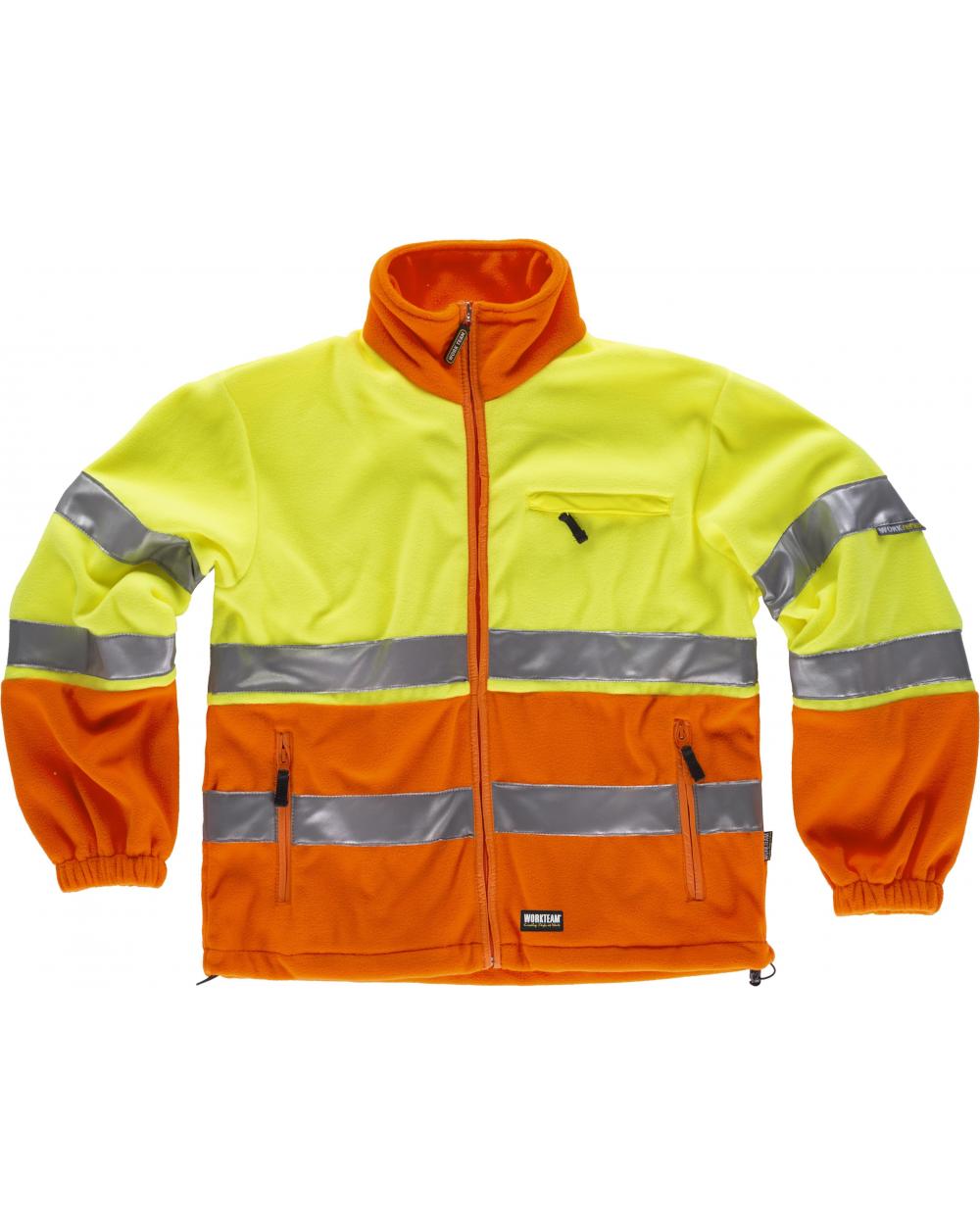 Comprar Forro Polar ambientes frios C4026 Naranja AV+Amarillo AV workteam delante