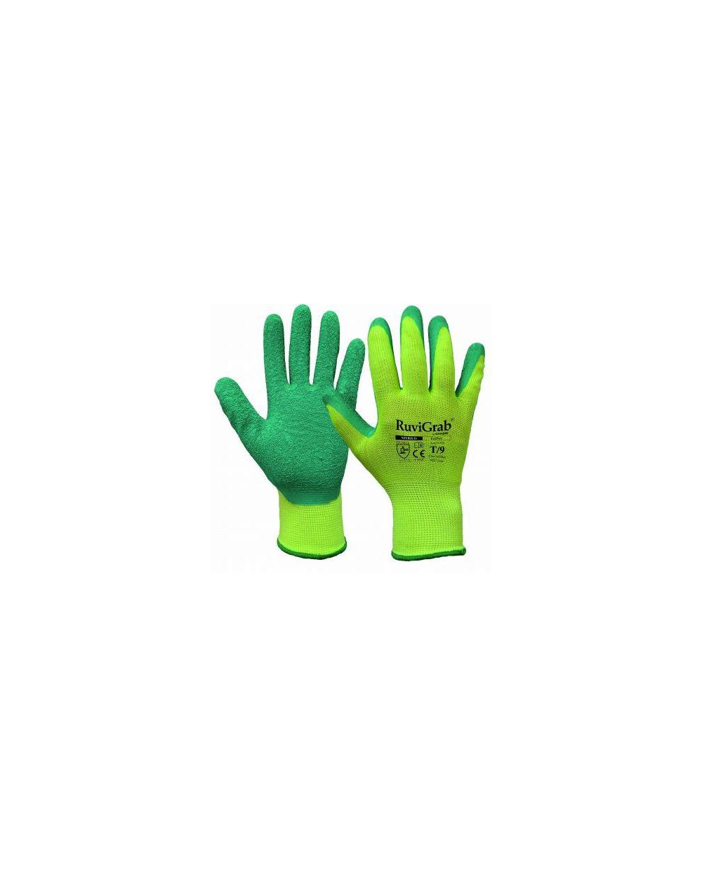 Comprar Guantes con latex natural rugoso excelente agarre 500B - Pack de 12 pares