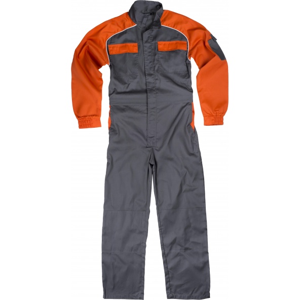 Comprar Buzo de trabajo combinado C4503 Gris+Naranja workteam delante