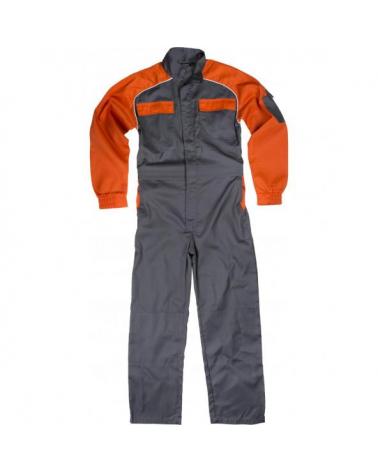 Comprar Buzo de trabajo combinado C4503 Gris+Naranja workteam delante