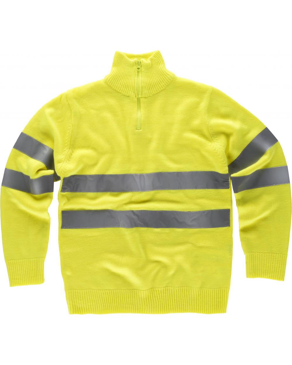 Comprar Jersey de punto grueso con cintas reflectantes C5508 Amarillo AV workteam delante