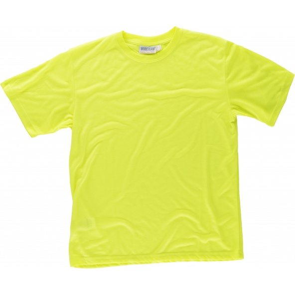 Comprar Camiseta de poliester tacto algodón C6010 Amarillo AV workteam delante