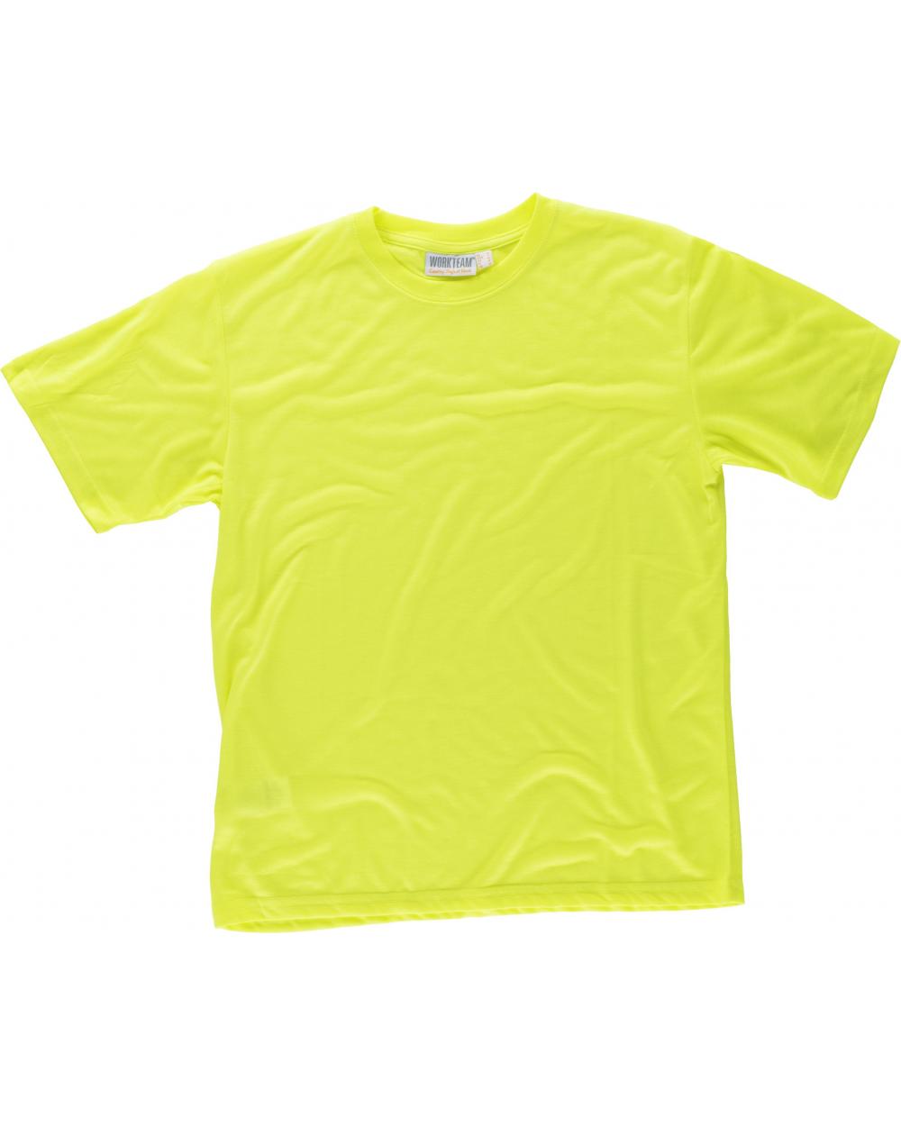 Comprar Camiseta de poliester tacto algodón C6010 Amarillo AV workteam delante