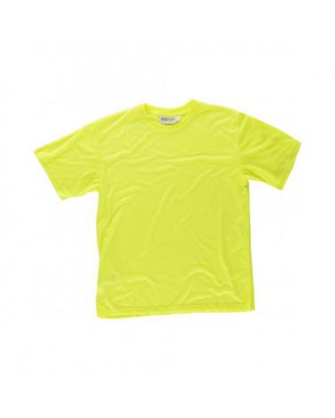 Comprar Camiseta de poliester tacto algodón C6010 Amarillo AV workteam delante