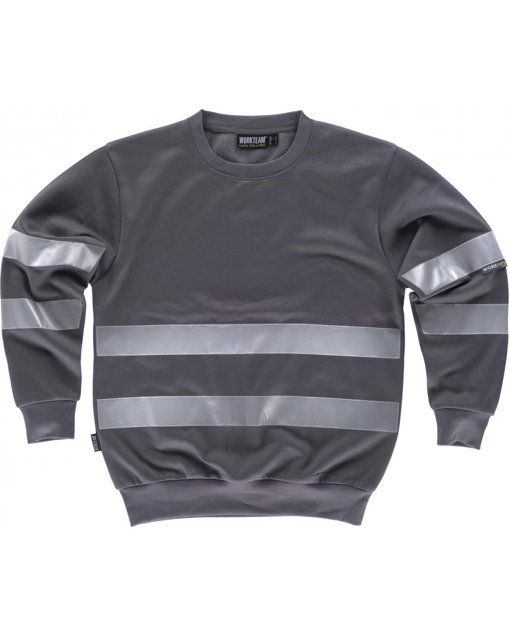 Comprar Sudadera con bandas reflectantes C9031 Gris workteam delante