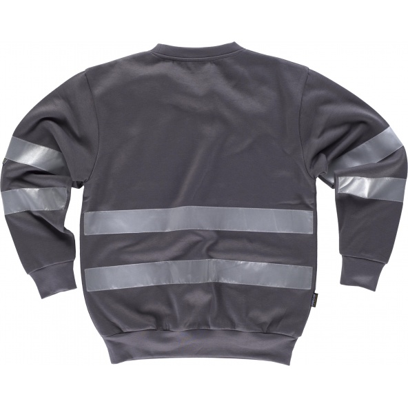 Sudadera con bandas reflectantes C9031 Gris workteam atrás barato