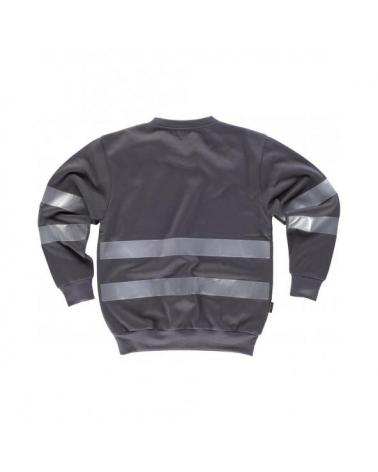 Sudadera con bandas reflectantes C9031 Gris workteam atrás barato