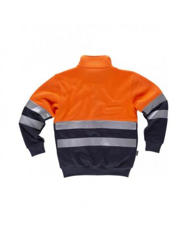 Sudadera alta visibilidad C9037 Naranja AV+Marino workteam atrás barato