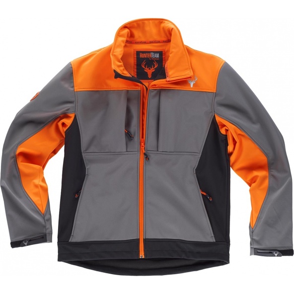 Comprar Chaqueta de caza tricolor S8625 Gris+Naranja A.V.+Negro online bataro