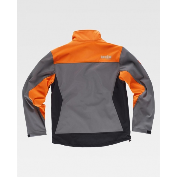 Comprar Chaqueta de caza tricolor S8625 Gris+Naranja A.V.+Negro online bataro detrás