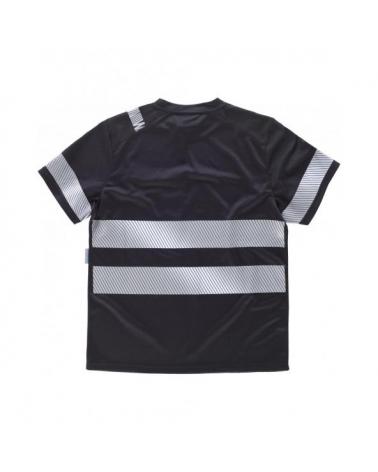 Camiseta con cintas discontinuas C2943 Negro workteam atrás barato