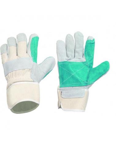 Comprar Guantes de serraje G2201 - Pack de 12 pares Gris+Verde workteam barato