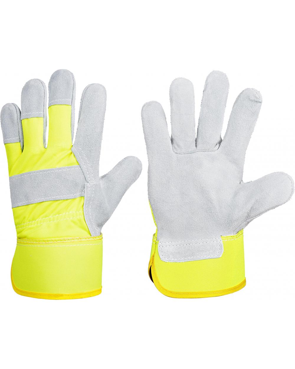 Comprar Guantes de serraje G2205 - Pack de 12 pares Gris+Amarillo AV workteam barato