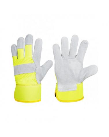 Comprar Guantes de serraje G2205 - Pack de 12 pares Gris+Amarillo AV workteam barato