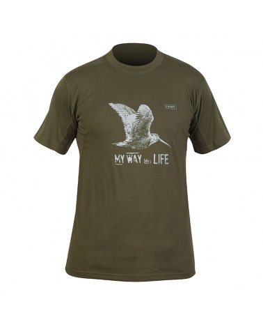 camiseta de caza Hart Branded color verde barata online