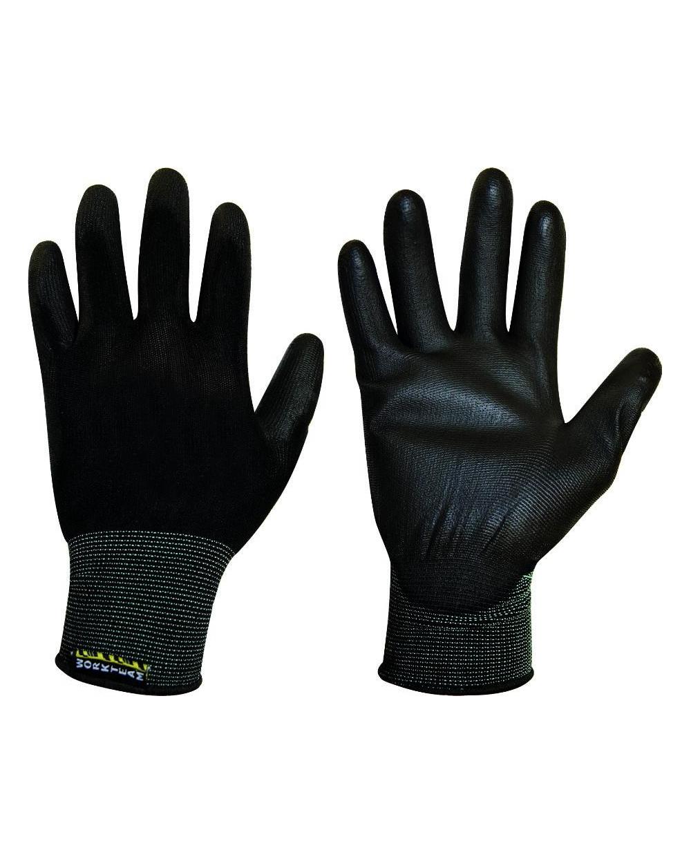 Comprar Guantes de poliuretano G4801 - Pack de 12 pares Negro workteam barato