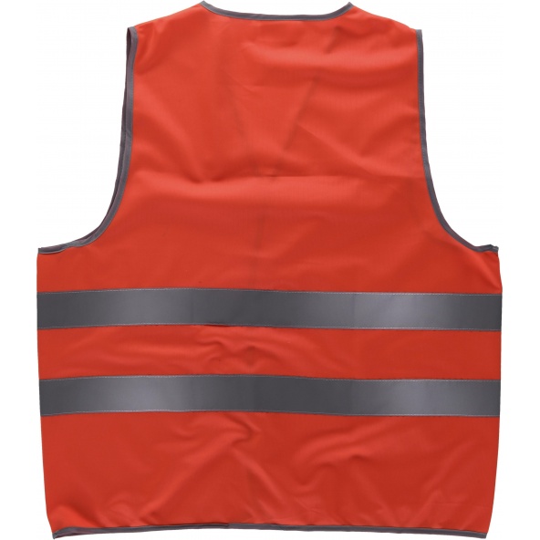 Chaleco de alta visibilidad HVTT02 Rojo AV workteam atrás barato