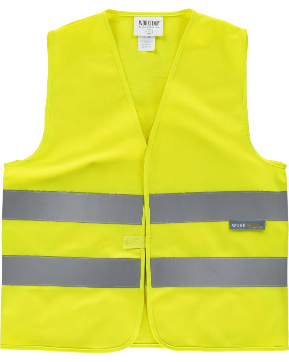 Comprar Chaleco alta visibilidad de niño HVTT05 Amarillo AV workteam delante