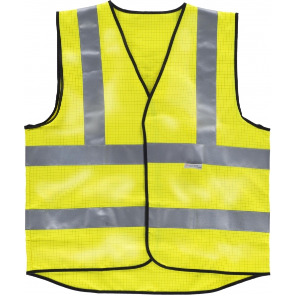 Comprar Chaleco antiestatico proteccion llama HVTT20 Amarillo AV workteam delante