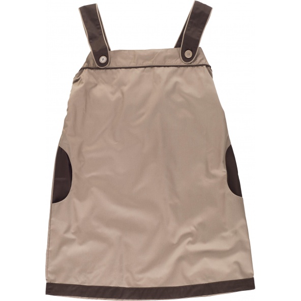 Comprar Pichi combinado con tirantes M2009 Beige+Marron workteam delante