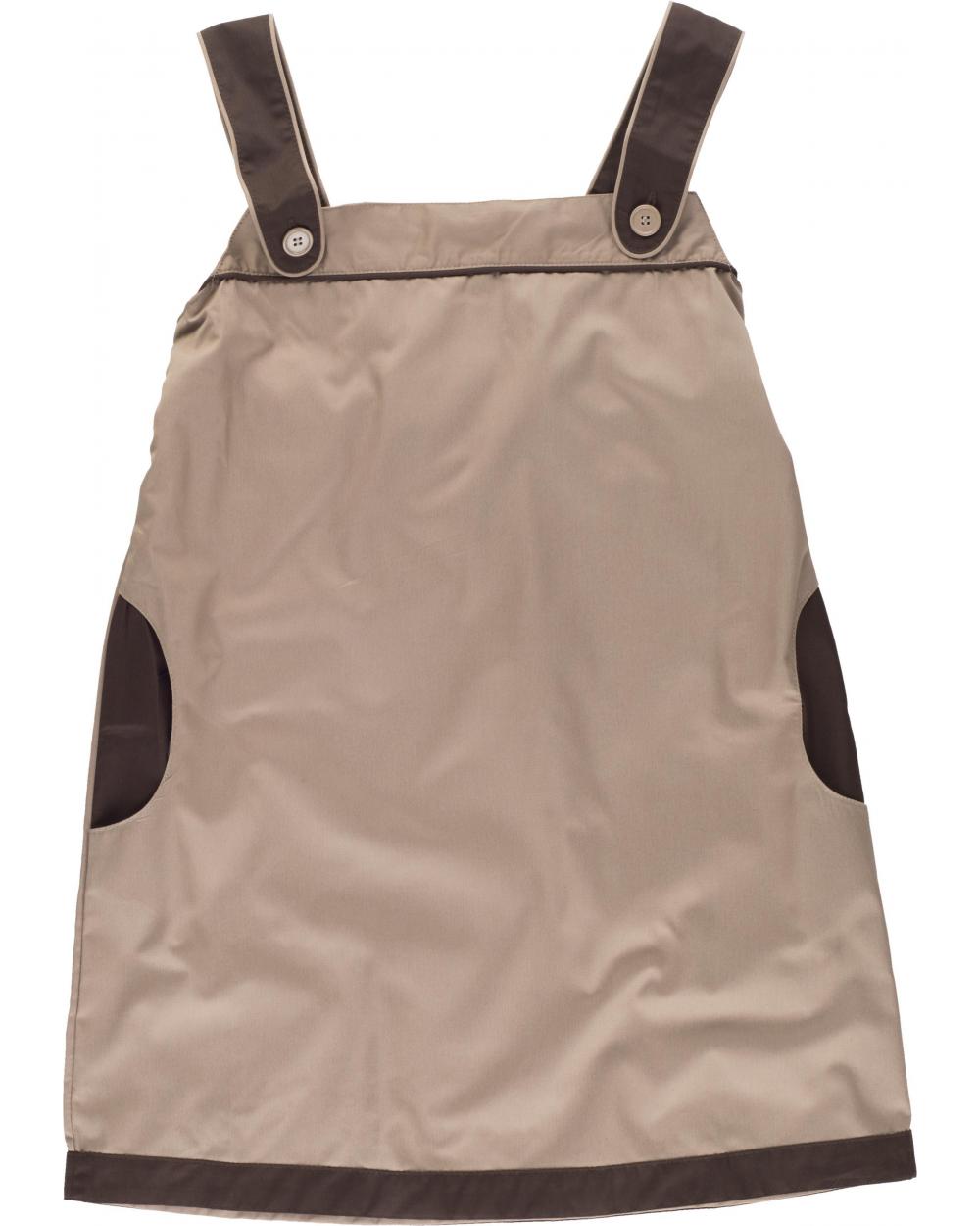 Comprar Pichi combinado con tirantes M2009 Beige+Marron workteam delante