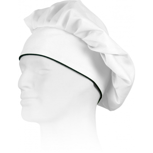 Comprar Gorro frances de cocinero M603 Blanco+Negro workteam barato