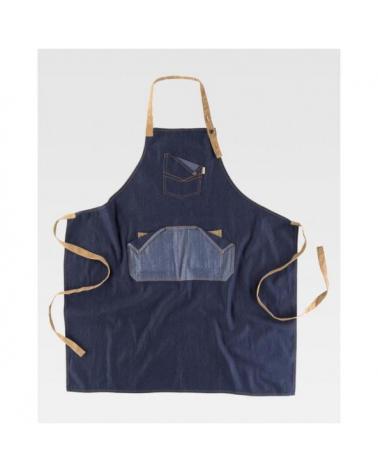 Comprar Delantal vaquero combinado  M716 Vaquero+Beige workteam barato