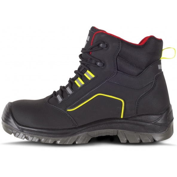 Comprar Botas de trabajo libres de metal S3 P2901 Negro+Rojo+Amarillo AV workteam 1