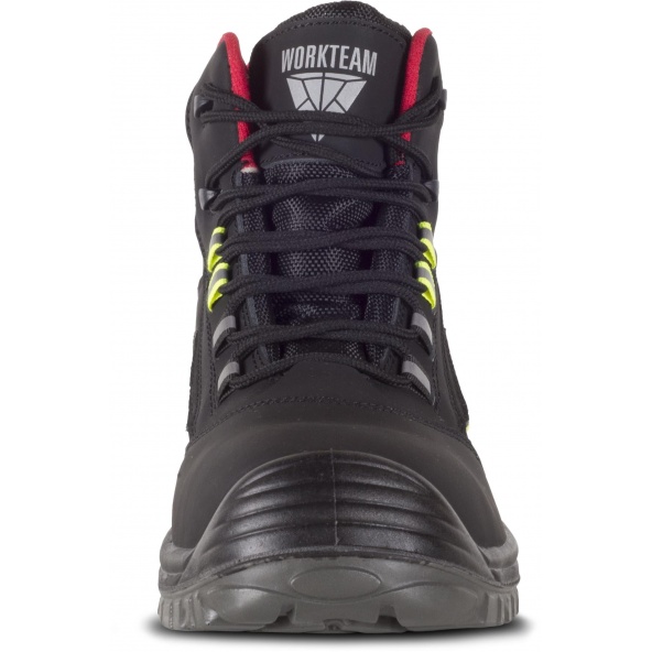 Botas de trabajo libres de metal S3 P2901 Negro+Rojo+Amarillo AV workteam 3