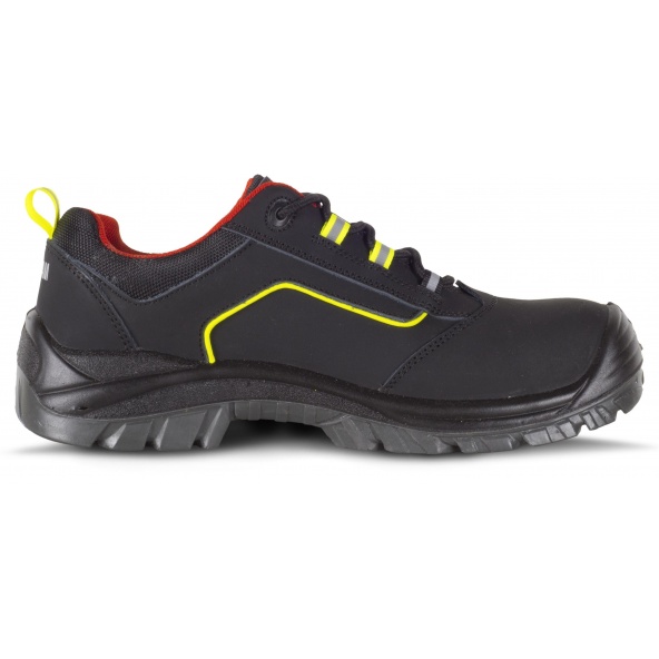 Zapatos de trabajo S3 libre de metal P2902 Negro+Rojo+Amarillo AV workteam 4