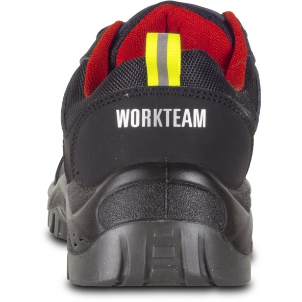 Zapatos de trabajo S3 libre de metal P2902 Negro+Rojo+Amarillo AV workteam 6 barato