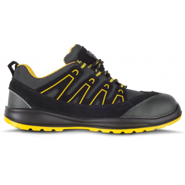 Zapatos de trabajo libre de metal S1+P P3012 Gris+Amarillo workteam 4