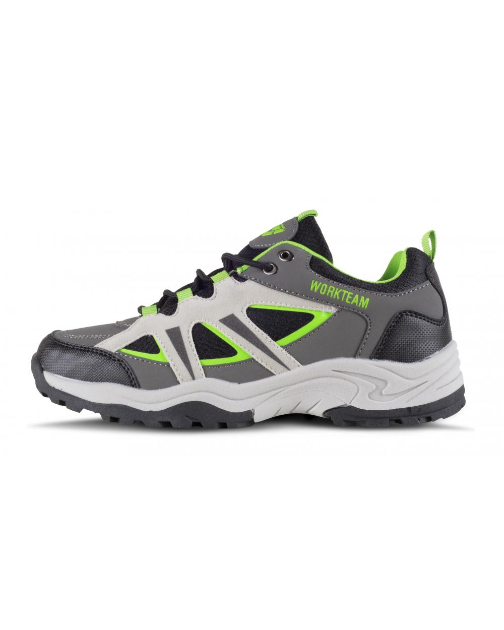 Comprar Zapatillas para trecking P4010 Gris+Negro+Verde Fluor workteam 1