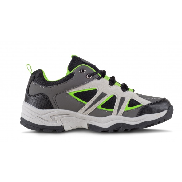 Zapatillas para trecking P4010 Gris+Negro+Verde Fluor workteam 4