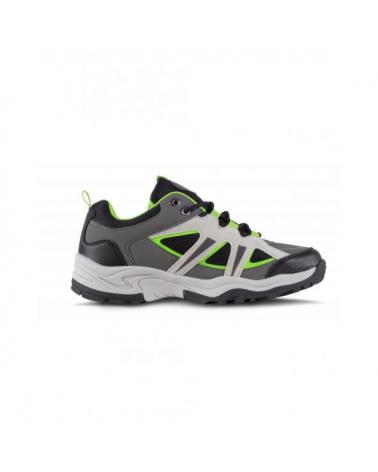 Zapatillas para trecking P4010 Gris+Negro+Verde Fluor workteam 4