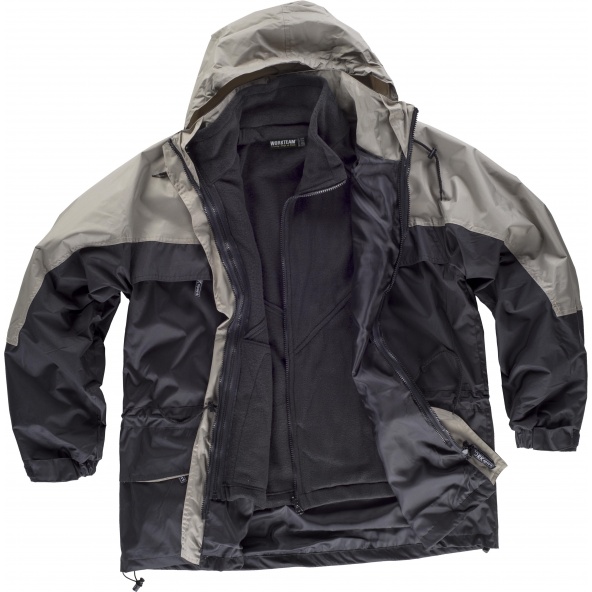 Parka + forro polar 2 en 1 S1100 Negro+Beige workteam 2