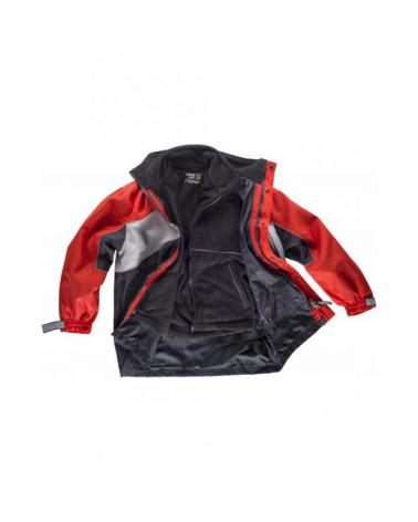 Parka + forro polar 2 en 1 S1140 Rojo+Gris+Negro workteam 2