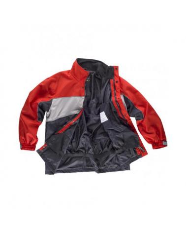 Parka + forro polar 2 en 1 S1140 Rojo+Gris+Negro workteam 3