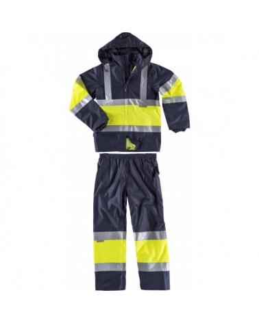 Comprar Traje de agua impermeable certificado S2018 Marino+Amarillo AV workteam delante