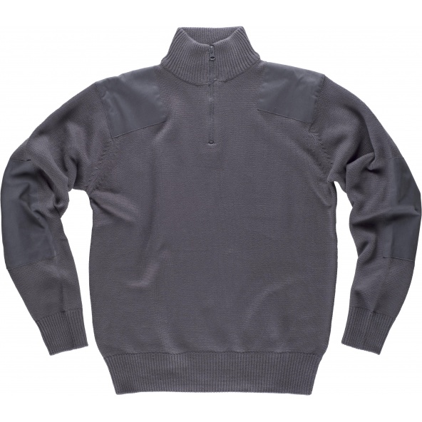 Comprar Jersey de algodon punto grueso S5502 Gris workteam delante