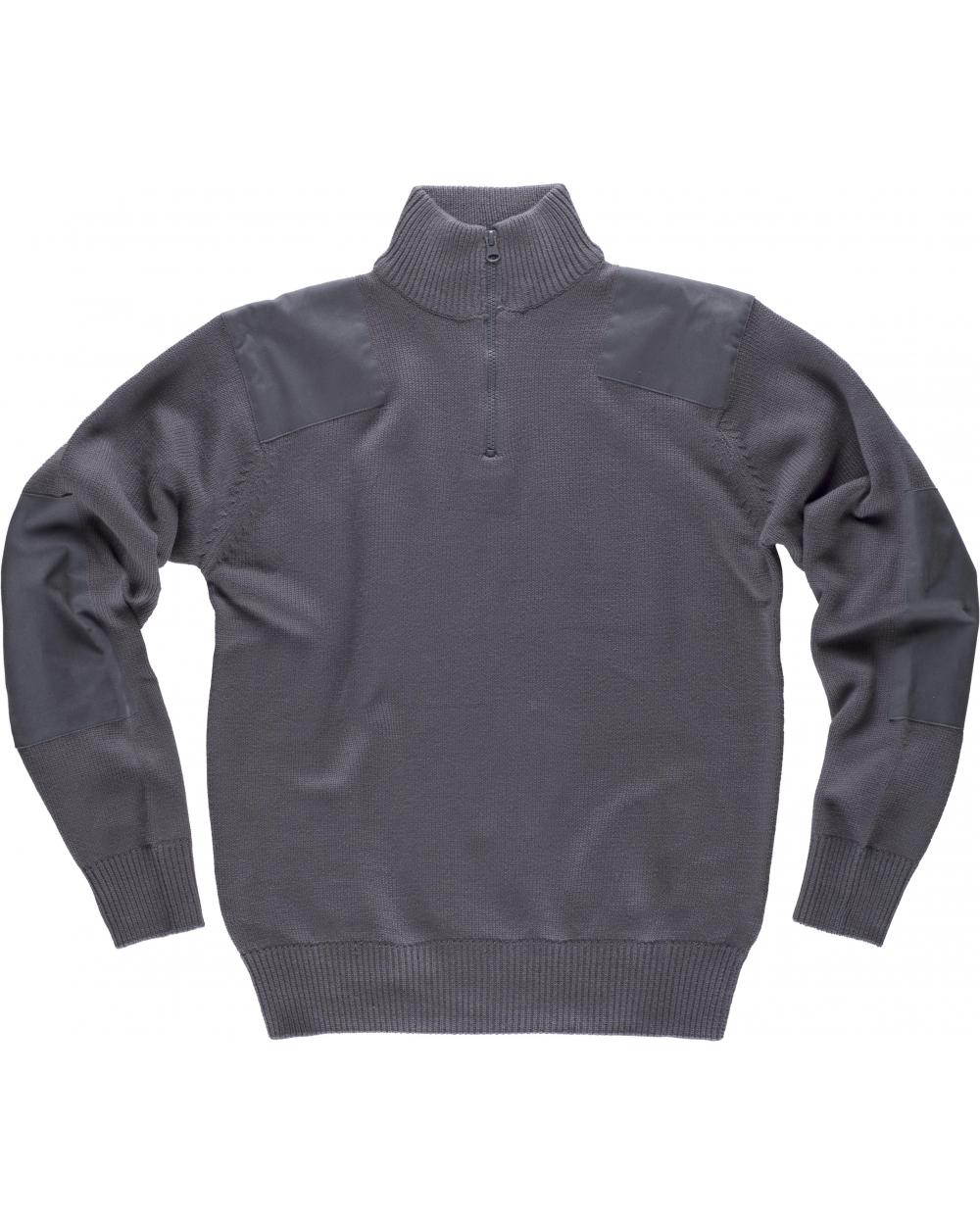 Comprar Jersey de algodon punto grueso S5502 Gris workteam delante