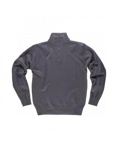 Comprar Jersey de algodon punto grueso S5502 Gris workteam delante