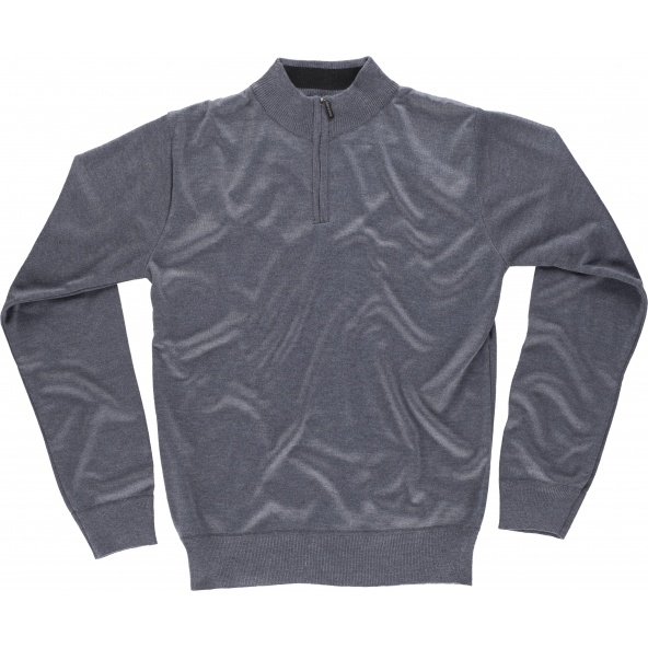 Comprar Jersey de punto fino y cuello alto S5601 Gris workteam delante