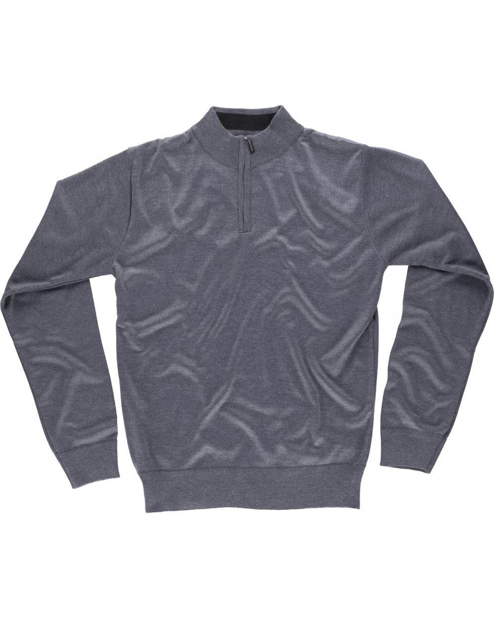 Comprar Jersey de punto fino y cuello alto S5601 Gris workteam delante