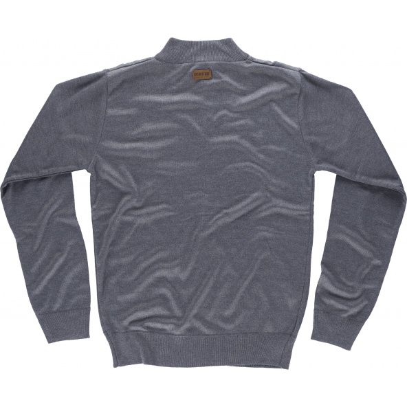 Jersey de punto fino y cuello alto S5601 Gris workteam atrás barato