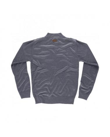 Jersey de punto fino y cuello alto S5601 Gris workteam atrás barato