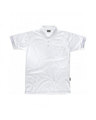 Comprar Polo liso con bolsillo S6502 Blanco workteam delante